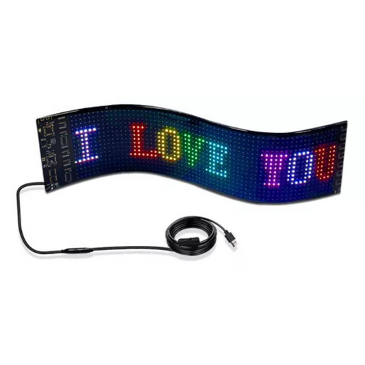 🌈✨ Pantalla LED RGB Flexible 17x7 Personalizable