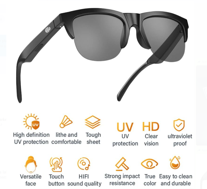 🎧🕶️ Lentes Smart con Audio Bluetooth y Touch