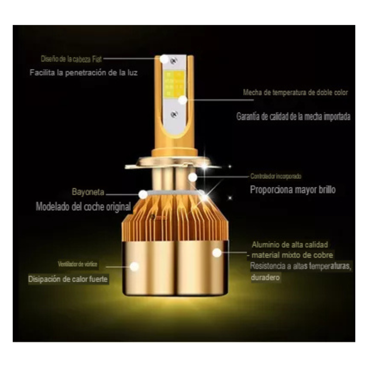 🚗💡 Kit LED H1 x2 Doble Color Alta Potencia