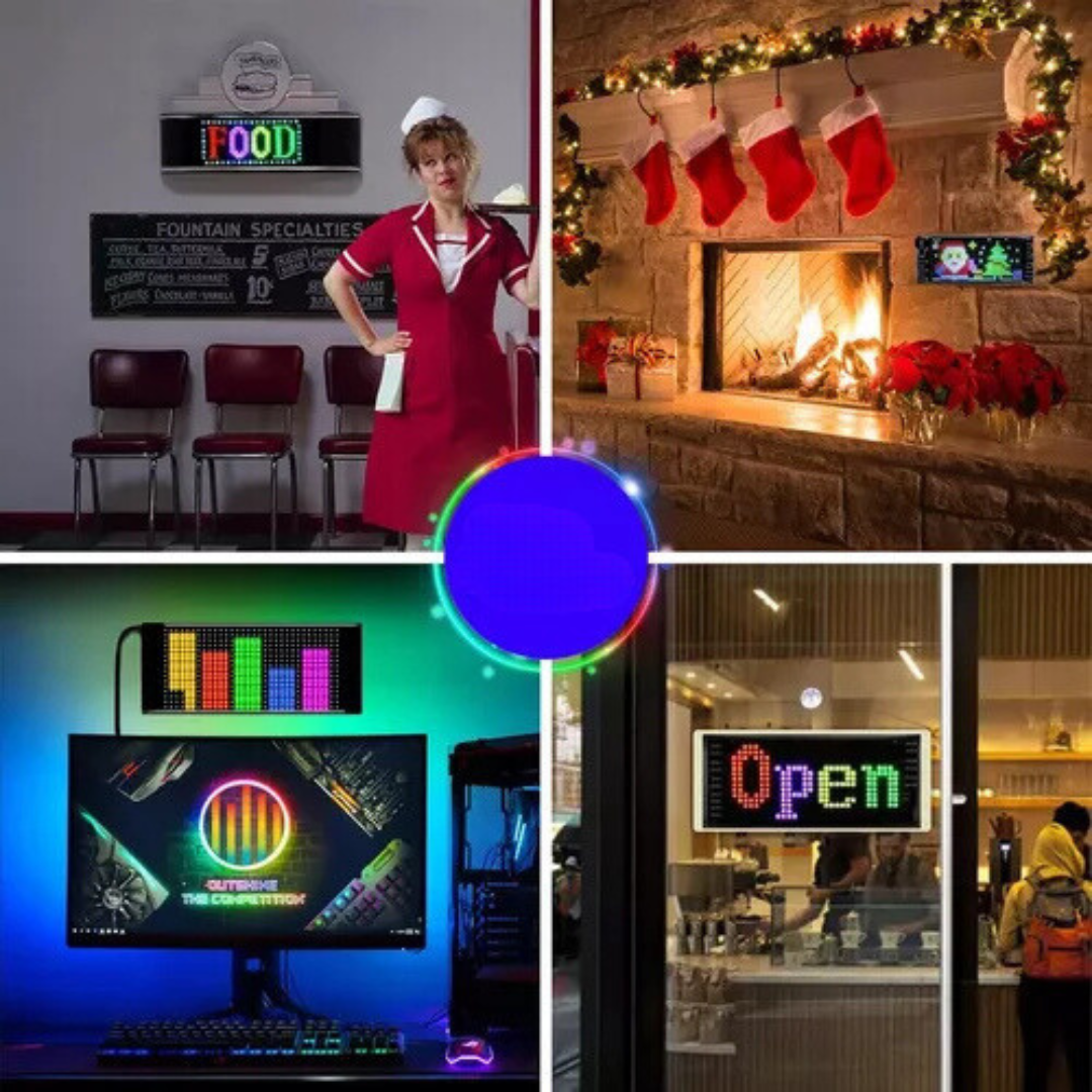 🌈✨ Pantalla LED RGB Flexible 17x7 Personalizable