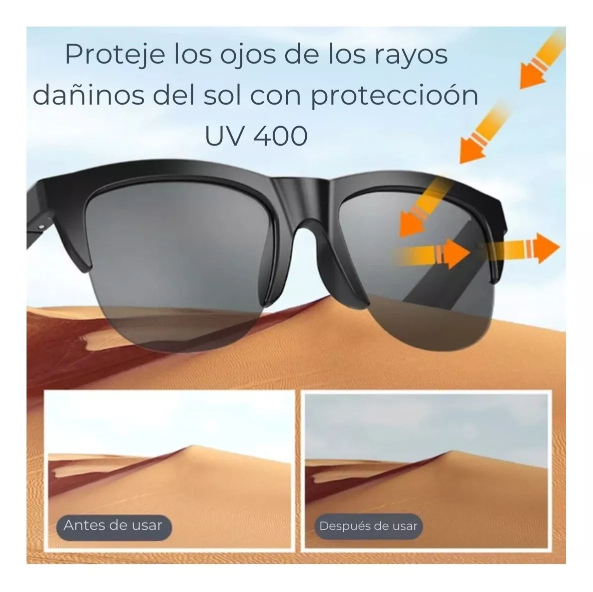 🎧🕶️ Lentes Smart con Audio Bluetooth y Touch
